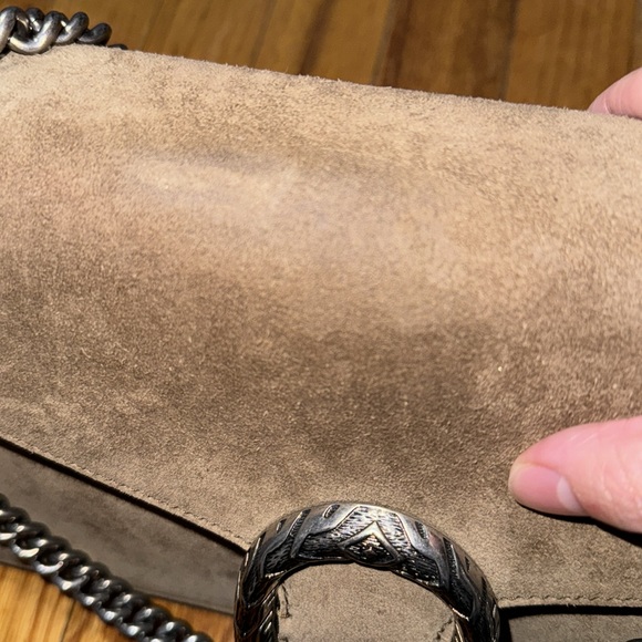 Gucci Suede Small Dionysus Shoulder Bag Taupe - Picture 9 of 9